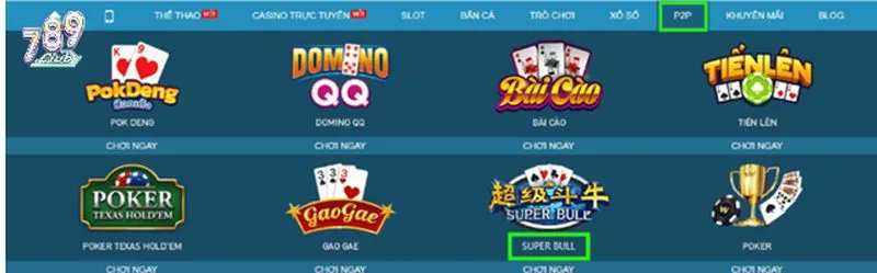 Tổng quan game Super Bull 789club